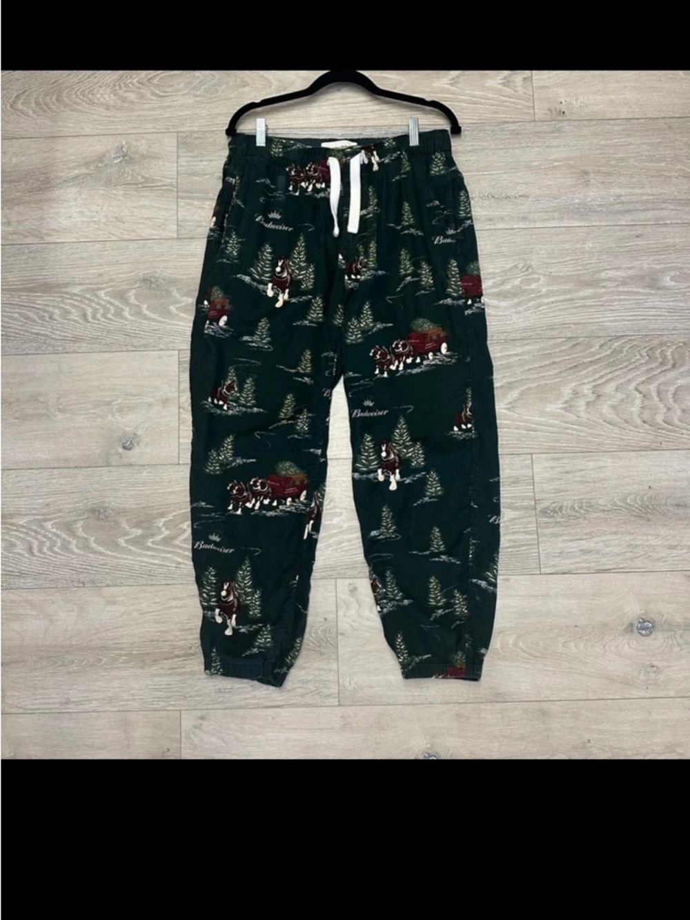Abercrombie & Fitch Budweiser Green Print Lounge Pants